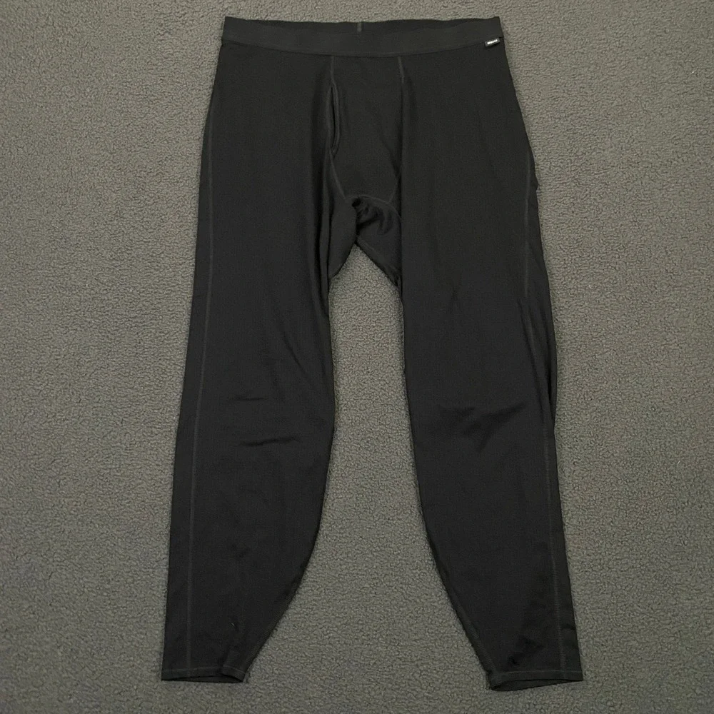 REI Co-op Leggings Mens Large Black Base Layer Thermal Cropped Layering